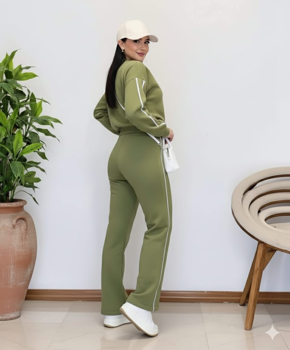 Warm Knit Set - Light Olive