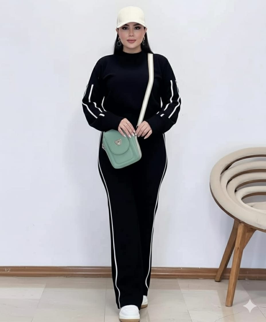 Warm Knit Set  - Black