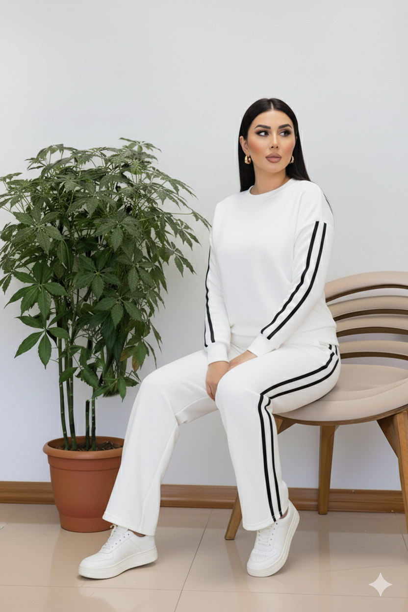 Warm Knit Set -White